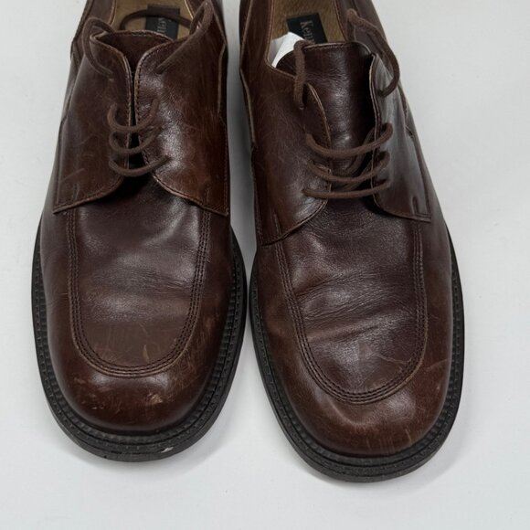 Kenneth Cole New York Mens Oxford Shoes Brown Leather Lace Up Size 11.5M - Picture 8 of 12
